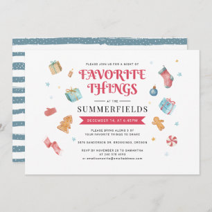 Convite Festa de troca de presentes no Natal Boho