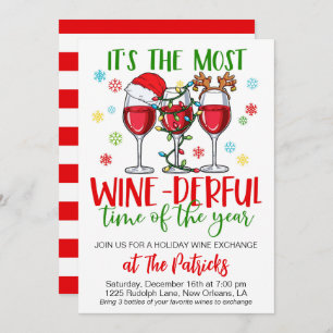 Convite Festa de Troca de Vinhos de Natal