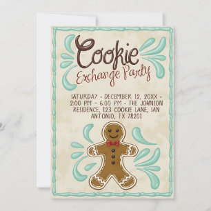 Convite Festa de Trocas de Biscoitos de Natal Personalizáv