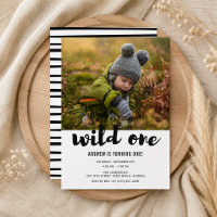 Festa de Um Ano do Bebê Foto Wild One