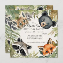 Festa de um primeiro aniversario do Woodland Wild