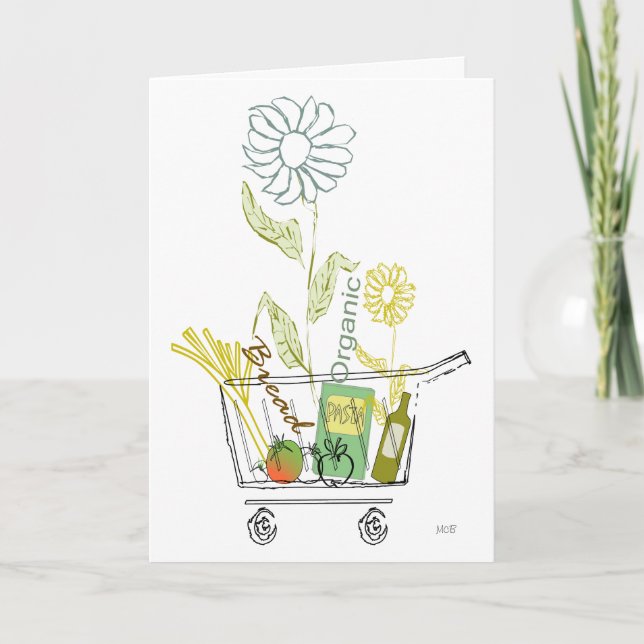 Convite Festa de vamos Coma Bebida Engraçado Comida Orgâni (Frente)