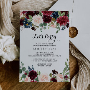 Convite Festa de Vamos de Borgonha Russo do outono