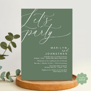 Convite Festa de vamos Feliz Para Sempre Após Janta De Cas
