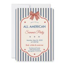 Festa de Verão All American | Vermelho Branco Azul