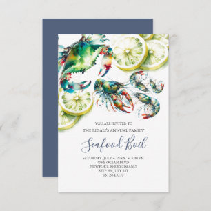 Convite Festa de verão da família do marisco