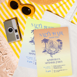 Convite Festa de Verão da Moça da Sereia Amarela Costeira