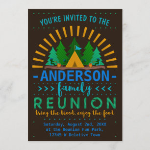 Convite Festa de Verão de Campanha Engraçada pela Reunião 