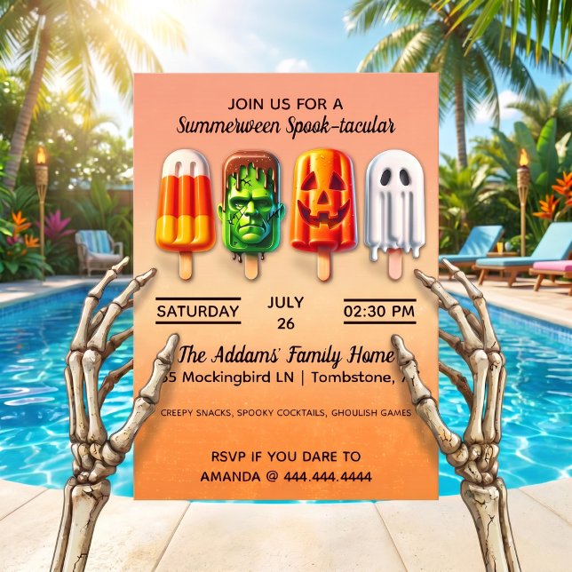 Convite Festa de Verão do Mês do Terror Espetacular de Sum (Criador carregado)