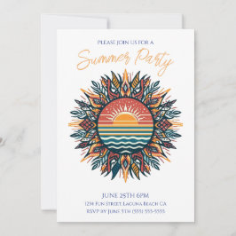Convite Festa de Verão - Tribal Summer Sun