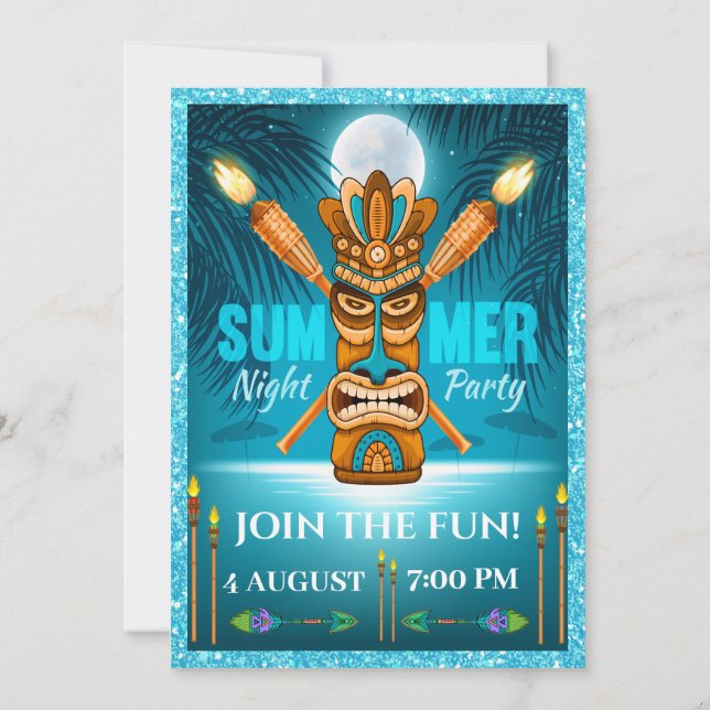 Convite Festa de Verão - Veja no Verso (Verso)