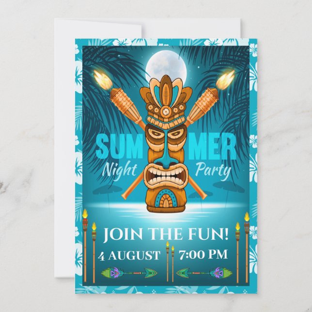 Convite Festa de Verão - Veja o Lado de Trás (Verso)