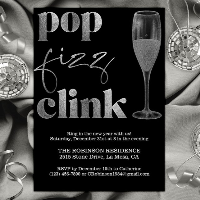 Convite Festa de Véspera de Ano Novo (Criador carregado)