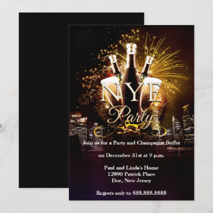 Convite Festa de Véspera de ano novo das Luzes da Cidade 