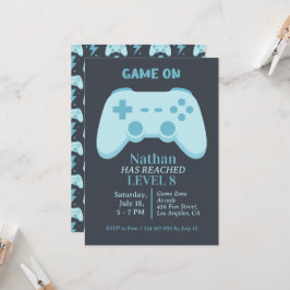 Convite Festa de Videogame Nível Acima Jogos 8º Aniversári