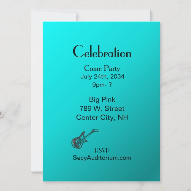 Convite Festa de Violão de Aqua (Frente)