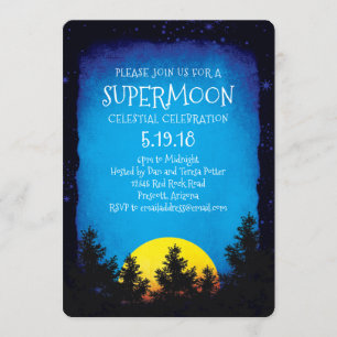 Convite Festa de Visualização Superlua