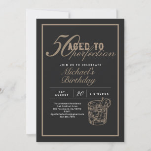 Convite Festa de Whisky de 50 Anos de Idade Perfeita