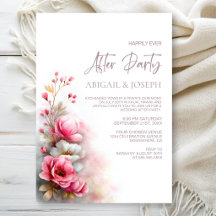 Festa depois do Casamento com Floral Rosa Elegante