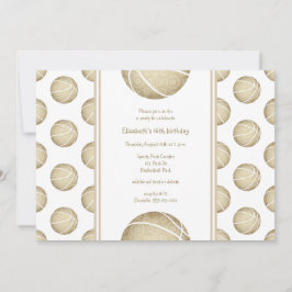 Convite festa desportiva de basquete de ouro