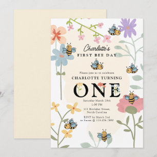 Convite Festa do 1º primeiro aniversario da abelha