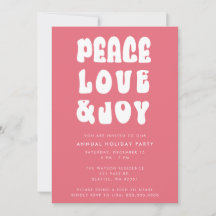 Festa do Amor e Alegria Groovy Rosa Vintage