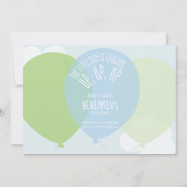 Convite Festa do Balão de Aniversário do Primeiro Rapaz Ve