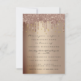 Convite Festa do Chá do Dia das Mães com Corações e Brilho