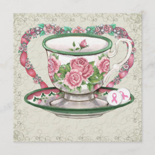 Convite Festa do Chá Doce Pink Ribbon - SRF