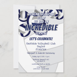 Convite festa do clube de cinza azul