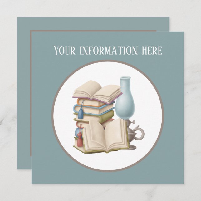 Convite festa do clube de leitura  (Frente/Verso)