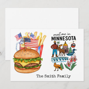 Convite Festa do Dia da Independência de Minnesota em 4 de