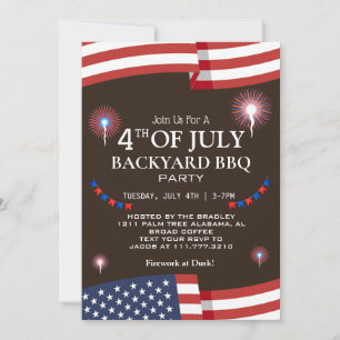 Convite Festa do Dia da Independência do churrasco e do Fo