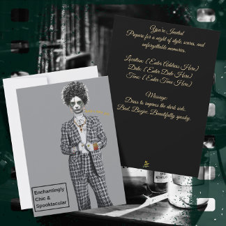 Convite Festa do Dia das Bruxas de Boo-Jee Gothic