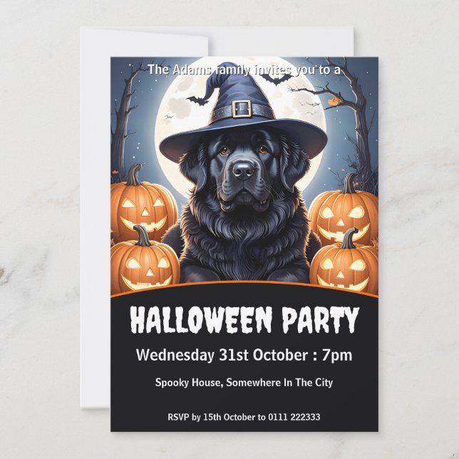 Convite Festa do Dia das Bruxas na Terra Nova (Frente)