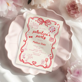 Convite Festa do Dia de Galentine