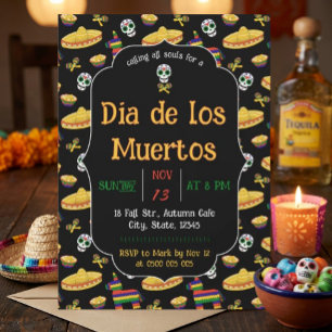 Convite Festa do Dia de los Muertos Dia dos Mortos