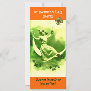 CONVITE FESTA DO DIA DE SÃO PATRÍCIO LUA SENHORA COM TREVO