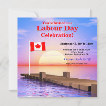 Festa do Dia do Trabalho Bandeira Canadense no Cai