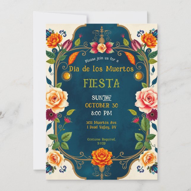 Convite 💀🎉Festa do Dia dos Mortos Após a Vida🎉 (Frente)