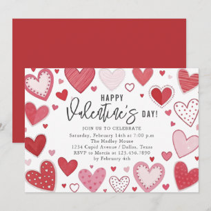 Convite Festa do Dia dos Namorados Beautiful Hearts