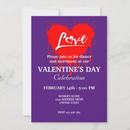 CONVITE FESTA DO DIA DOS NAMORADOS COM AMOR CORAÇÃO VERMEL