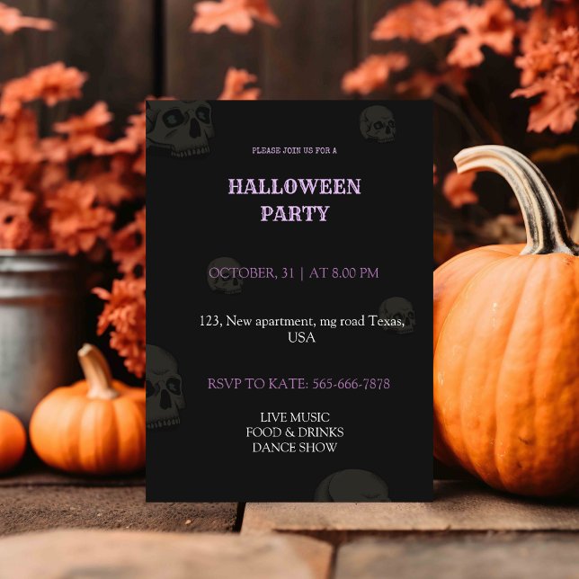 Convite festa do halloween, convite, (Criador carregado)