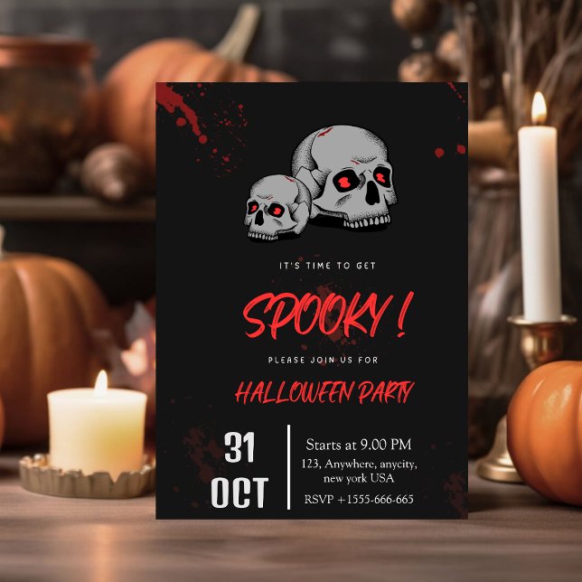 Convite festa do halloween, convite, (Criador carregado)