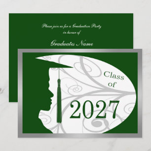 Convite Festa do Homem de Prata e Verde Silhueta 2027
