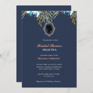 Convite festa do jardim de chá alto, belo pastel macio