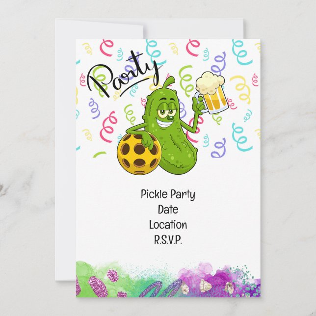 Convite Festa do Jogador de Pickleball salvar a Data (Frente)