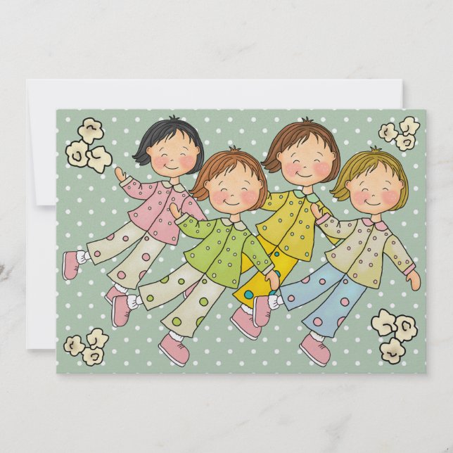 Convite Festa do Pajama/Dormir ao Longo do Tempo - SRF (Frente)