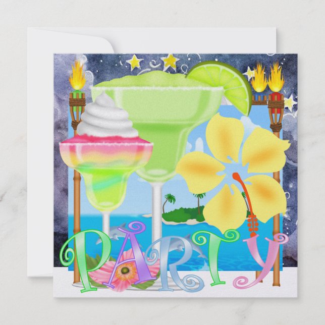 Convite Festa do Paraíso / Luau - SRF (Frente)