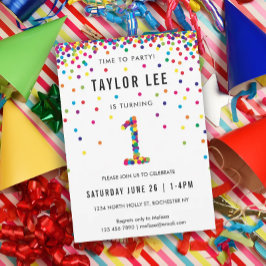 Convite Festa do primeiro aniversario Arco-íris, Primeiro 